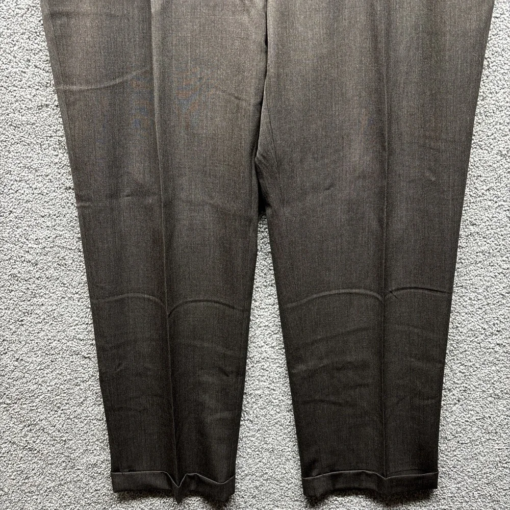 Brooks Brothers Madison Fit Brown 100% Wool Dress Pants Size 40x30 Pleated NWT